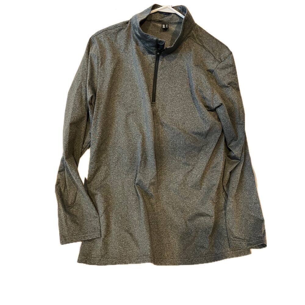 Gray Dri Fit 1/4 Zip Mens Pullover M
